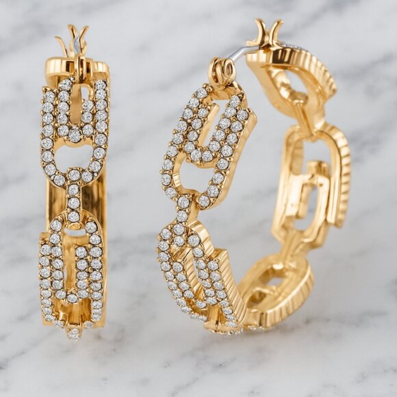 "Sadie" Fashion Hoop Earrings - Picture 1 of 1